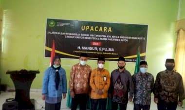 Lima Pejabat Kementerian Agama Kabupaten Buton Dilantik