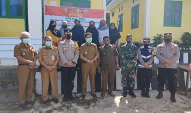 Pastikan Pelaksanaan PPKM Mikro di Desa Lapodi, Bupati dan Kapolres Lakukan Sidak