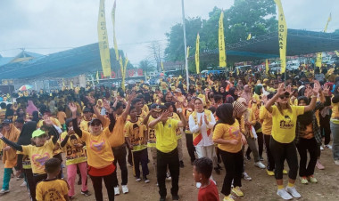 Semarak HUT ke-58, DPD II Partai Golkar Kabupaten Buton Gelar Jalan Santai dan Senam Sehat