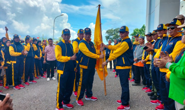 Lepas Kontingen Porprov, Pj Bupati Buton Semangati Atlet untuk Raih Juara