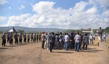 Polres Buton Gelar Simulasi Sispamkota Operasi Mantap Brata dalam Rangka Pemilu 2024