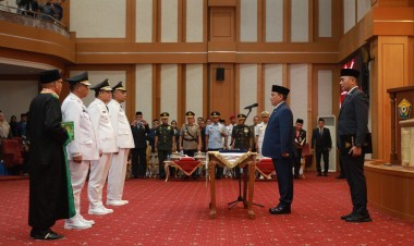 Pj Gubernur Sultra Lantik Pj Bupati Buton, Pj Bupati Buton Selatan dan Pj Bupati Buton Tengah