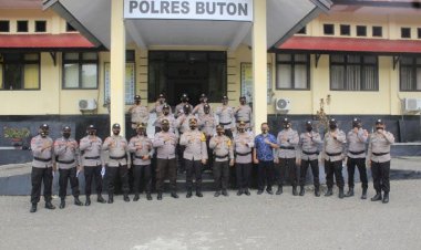 Pengamanan Pilkada, 30 Personel BKO Polres Buton Dilepas ke Wakatobi