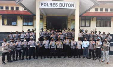 Polres Buton Terjunkan 200 Personil Pengamanan Malam Tahun Baru