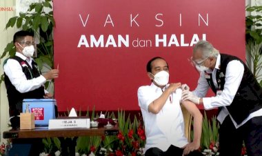 Jadi Orang Pertama Terima Vaksin Covid-19 Sinovac, Jokowi: Nggak Terasa Sama Sekali