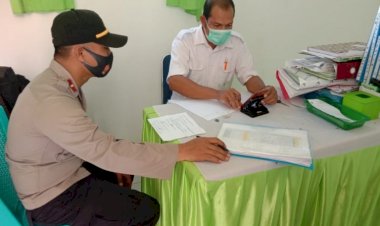 Jelang Vaksinasi, IPDA Subagio  Pantau Kesiapan Puskesmas Lapandewa