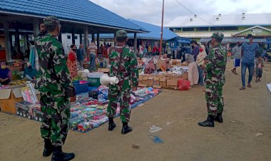 Babinsa Koramil 1413/03 Kapontori Intens Sosialisasi Protokol Covid-19
