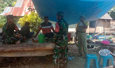 Babinsa Koramil 1413-13/Lasalimu Sosialisasi Vaksinasi Covid-19 ke Warga Desa Sribatara