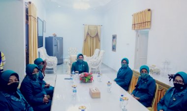 Ny Delya Montolalu La Bakry Saksikan Pelantikan Ketua TP PKK Butur, Koltim dan Konkep Secara Virtual