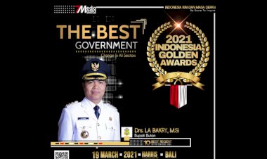 Untuk Kedua Kalinya, Bupati Buton Raih Penghargaan Indonesia Golden Awards