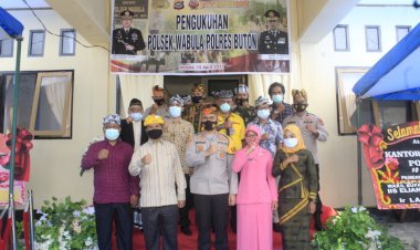 Polsek Wabula Resmi Dikukuhkan, Begini Kata Bupati dan Kapolres Buton