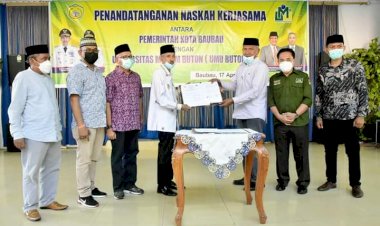 Tingkatkan Kualitas SDM, AS Tamrin Tandatangani Naskah Kerjasama dengan UMU Buton