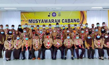 Murtaba Muru Terpilih Sebagai Ketua Kwartir Cabang Gerakan Pramuka Buton 2021-2026