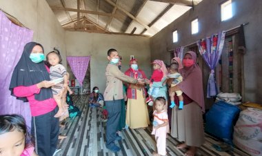 Pemdes Bonelalo Kembali Salurkan Makanan Tambahan Pencegahan Stunting