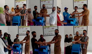 10 Kelompok Tani Desa Wasuamba Peroleh Bantuan Mesin Pencacah Nilam dari Pemdes