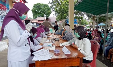 Vaksinasi Massal di Polsek Pasarwajo Berakhir Besok, Bakal di Monitor Langsung oleh Presiden Jokowi Secara Virtual