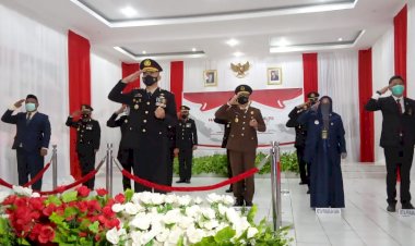 Dipimpin Presiden Jokowi, Polres Buton Gelar HUT Bhayangkara ke-75 Secara Virtual