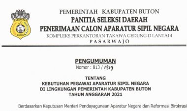Jumlah Formasi CPNS dan PPPK Kabupaten Buton Final, Berikut Ini Rinciannya