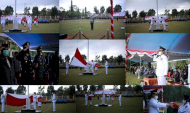 Upacara Penurunan Bendera Merah Putih, Tutup Rangkaian Peringatan HUT ke 76 RI di Buton