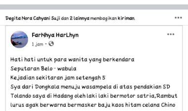 Kembali Viral Seorang Wanita Mengaku Dihadang OTK di Jalan Poros Pasarwajo-Wabula