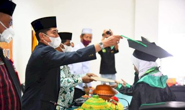 108 Santri/Santriwati TPQ Binaan Penyuluh Agama Islam Kecamatan Pasarwajo Diwisuda