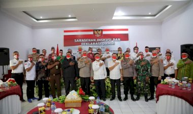 Polres Buton Bersama Forkopimda Gelar Sarasehan, Diskusi dan Deklarasi Damai