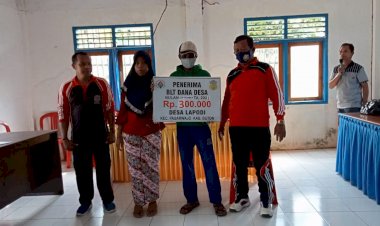 Pemdes Lapodi Salurkan BLT DD Periode September