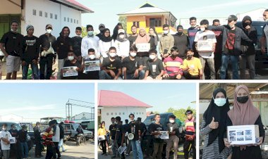 Karang Taruna Bersama Mahasiswa KKA UM Buton, Galang Dana Bantu Korban Kebakaran di Papua