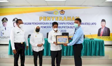 Lagi, Bupati Buton Terima Piagam Penghargaan WTP dari Kemenkeu RI