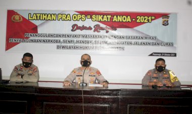 Kapolres Buton Pimpin Latihan Pra Ops Sikat Anoa-2021