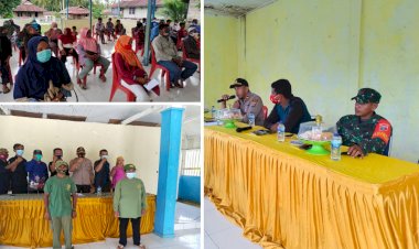 Jaga Kamtibmas, Kapolsek Sambuabalo Silaturahmi bersama Masyarakat Desa Sumber Sari dan Karya Jaya