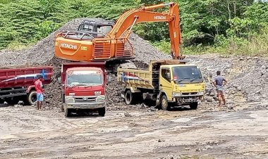 Jalan Usaha Tani di Desa Lapodi Sedang dalam Proses Pengaspalan