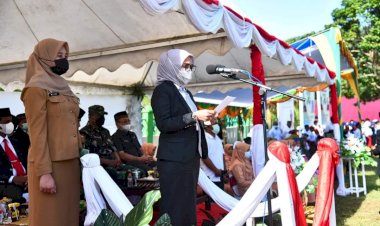 Wakil Bupati Iis Elianti Jadi Irup Upacara Hari Amal Bhakti ke-76 Kemenag Kabupaten Buton