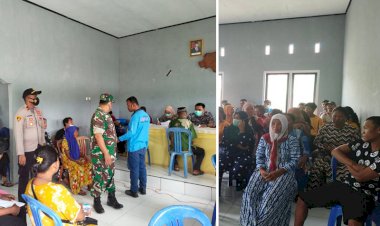Bersama TNI-Polri, Pemdes Bajo Bahari Kembali Gelar Vaksinasi Massal