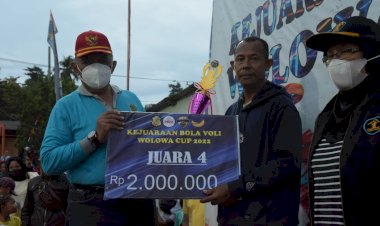 Ketua PBVSI Buton Tutup Turnamen Bola Voli Wolowa Cup 2022
