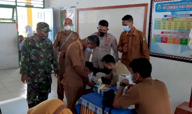 Vaksin Dosis Pertama SDN 115 Buton Tersisa 1 Orang, Dosis Kedua 7 Orang