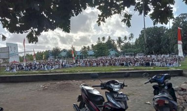 Ribuan Warga Desa Dongkala dan Kondowa Laksanakan Shalat Idul Fitri 1443H di Lapangan Sepakbola Kondowa