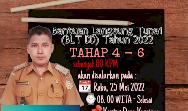 Besok Pemdes Kancinaa Bagikan BLT-DD, Cek Persyaratannya