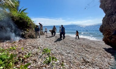 Gerak Cepat Dispar Buton bersama Pemerintah Kecamatan Pasarwajo Bersihkan Pantai