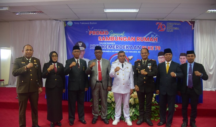 Semarak HUT RI ke-79, PDAM Tirta Takawa Luncurkan Promo Pemasangan Meteran Baru