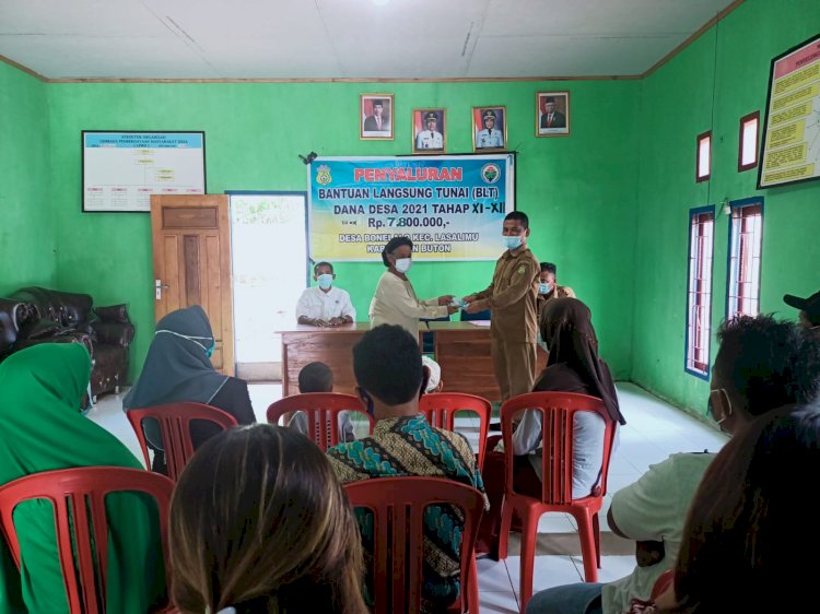 Pemdes Bonelalo Salurkan BLT DD Periode November dan Desember