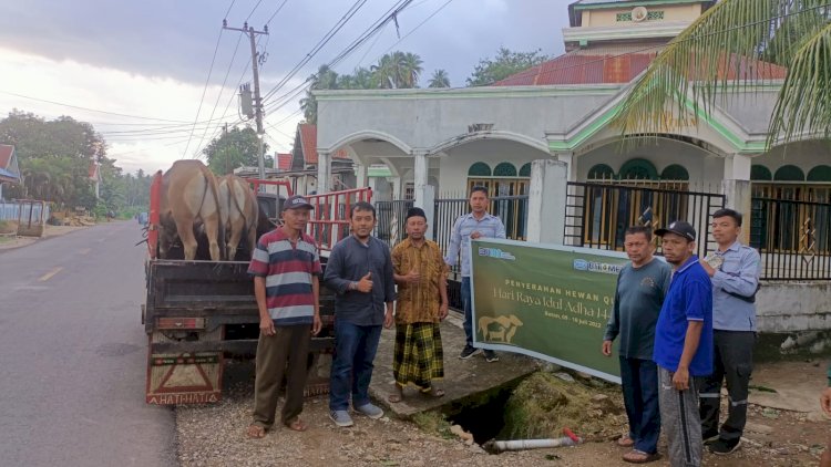 PT WIKA Bitumen Serahkan Hewan Kurban Kepada Warga Desa Kancinaa, Kades Beri Ucapan Terima Kasih