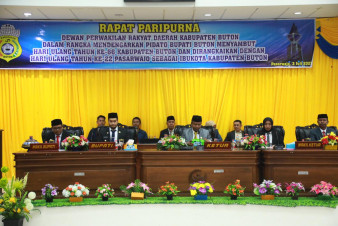 Bupati Buton Paparkan Capaian Pembangunan di Sidang Paripurna HUT ke-66 Kabupaten Buton